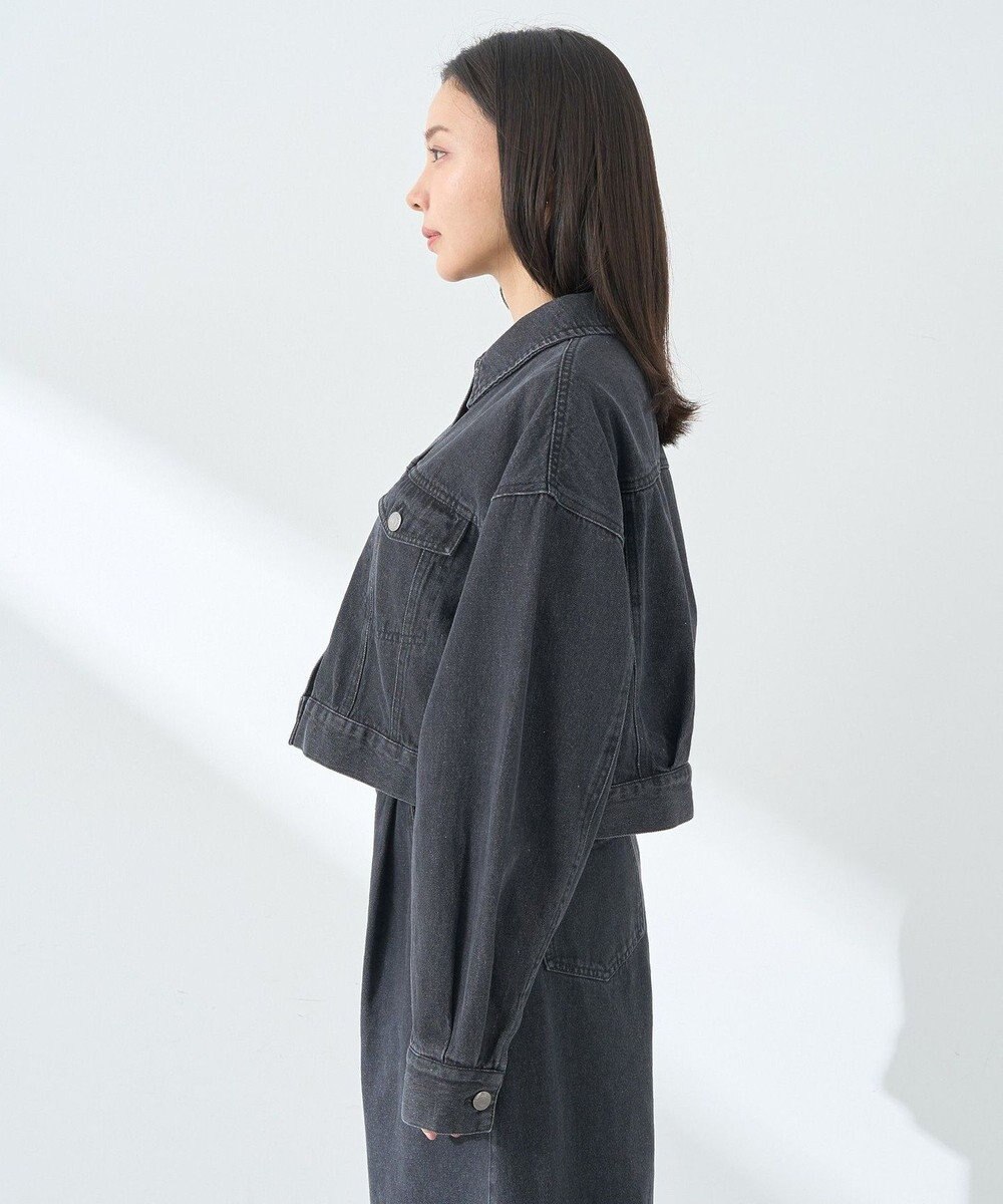 earth music&ecology フリンジロゴショート丈Ｇジャン 