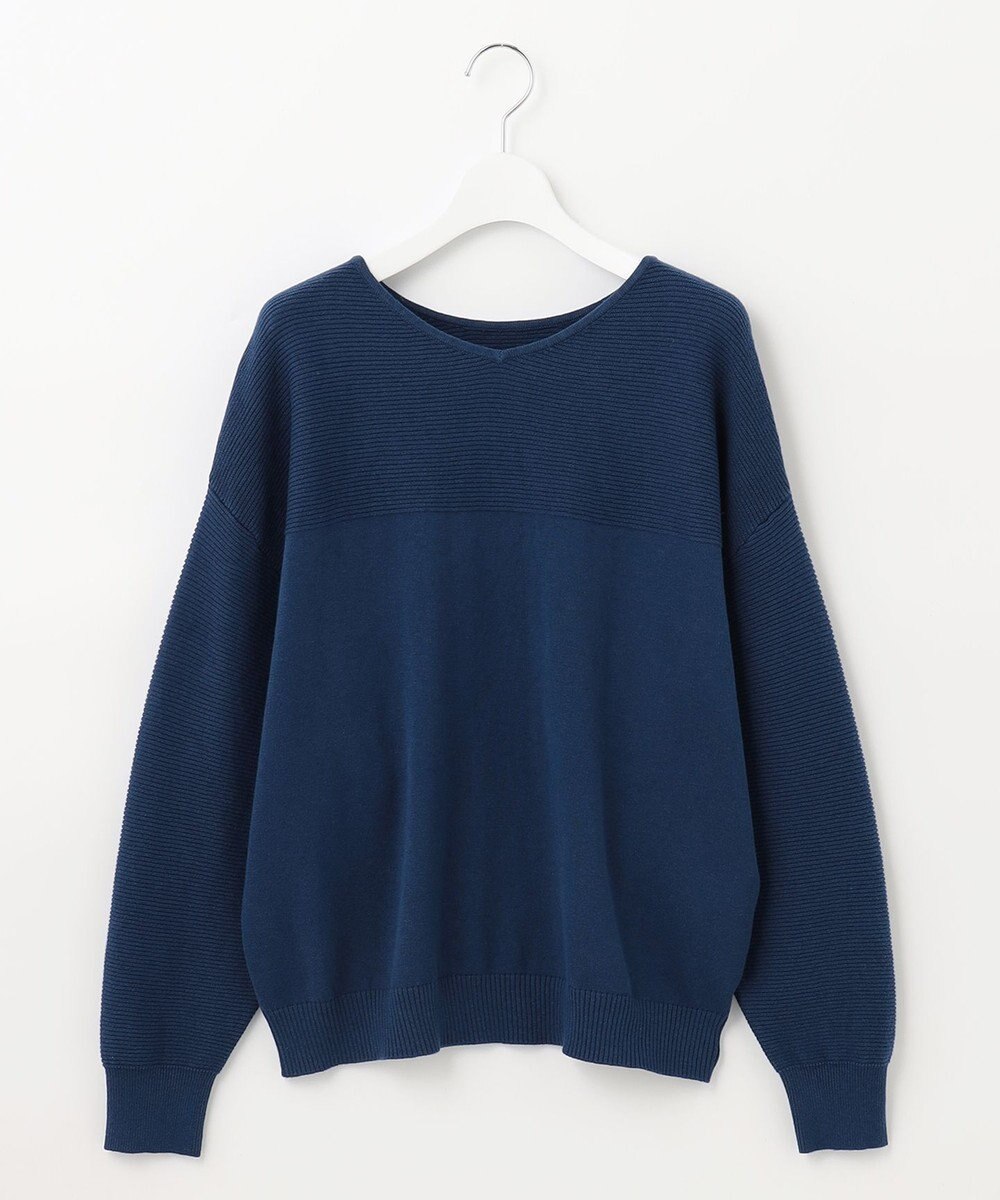 23区 【前後着用可能】コットンカシミヤ ニット 