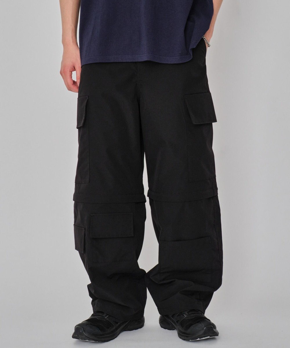 WEGO 【MLサイズ展開】2WAYリップストップカーゴパンツ 