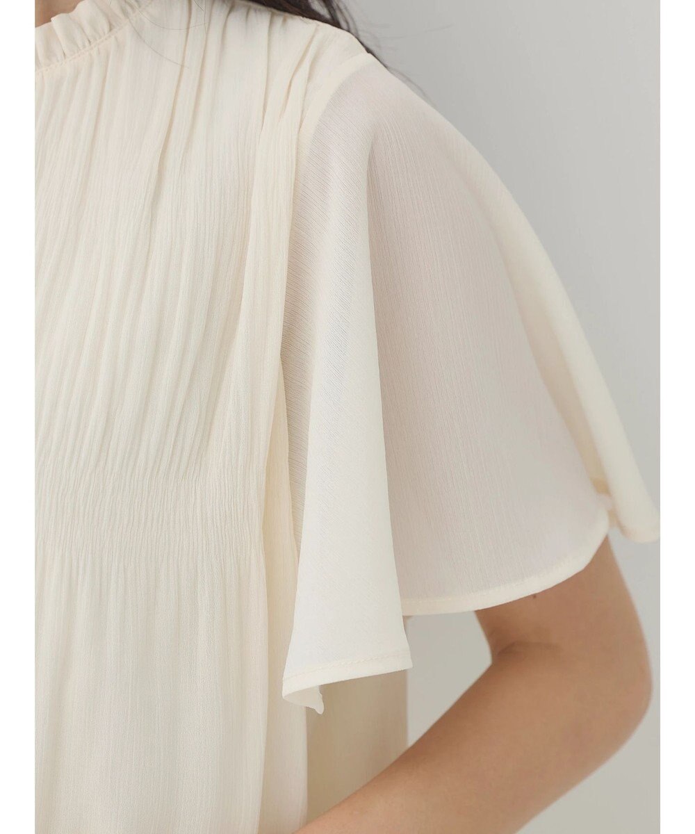 earth music&ecology マジョリカプリーツ半袖ブラウス 