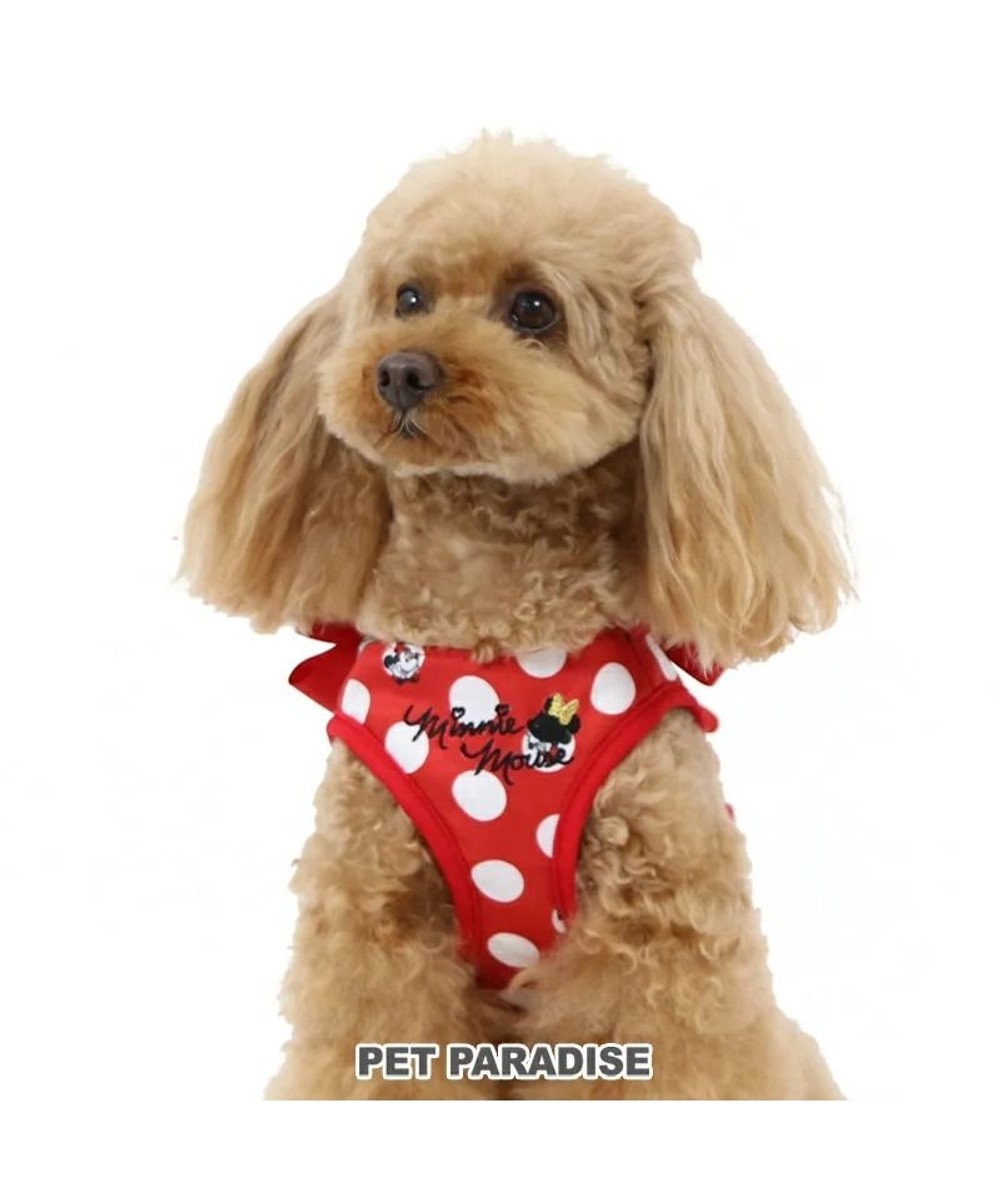 PET PARADISE   犬 ハーネス ディズニー ミニーマウス 【４Ｓ】 水玉柄 ベストハーネス  超小型犬 小型犬 赤