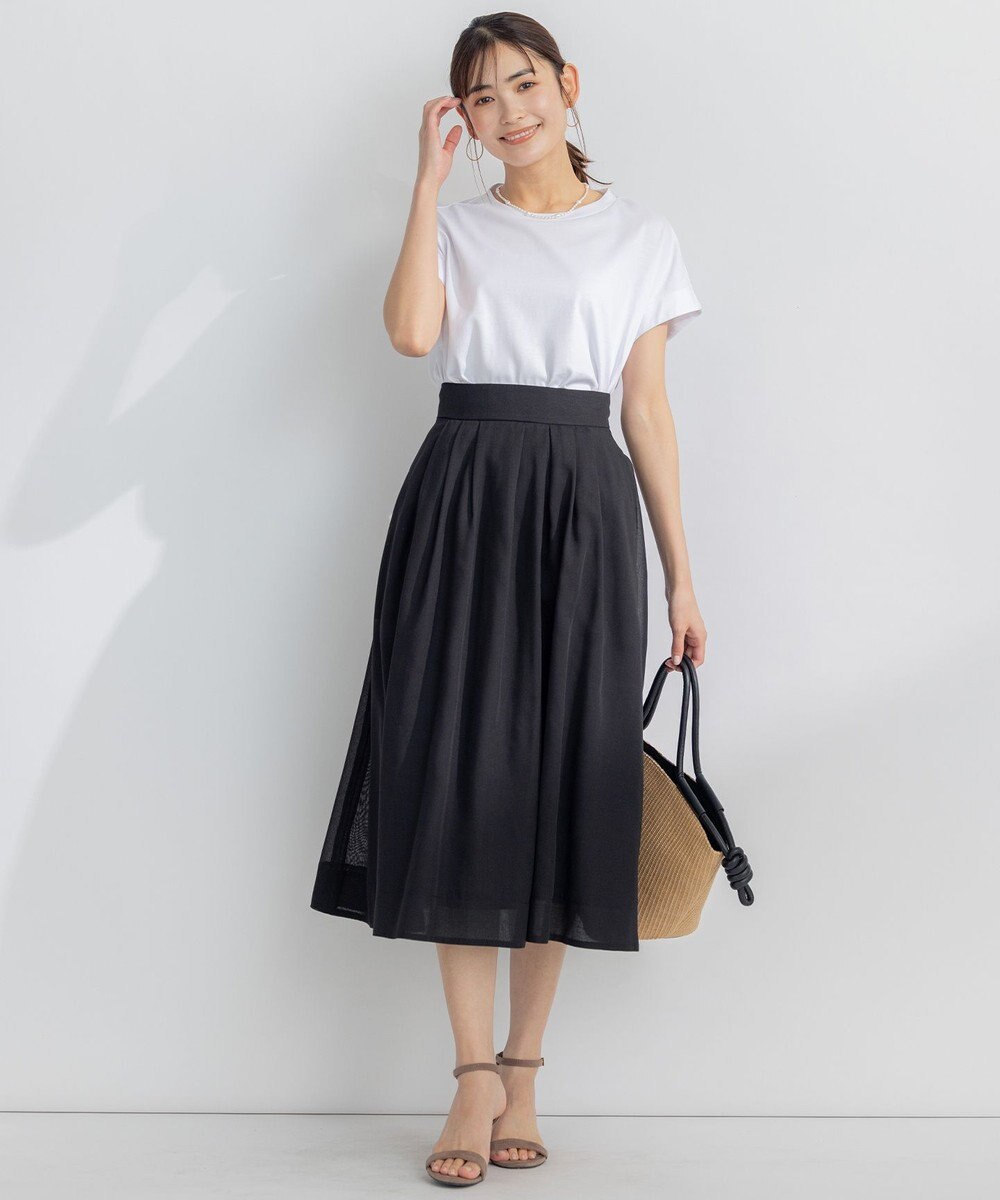 組曲 【汗ジミ防止・撥水】GIZAプレーティング天竺フレンチスリーブ カットソー 