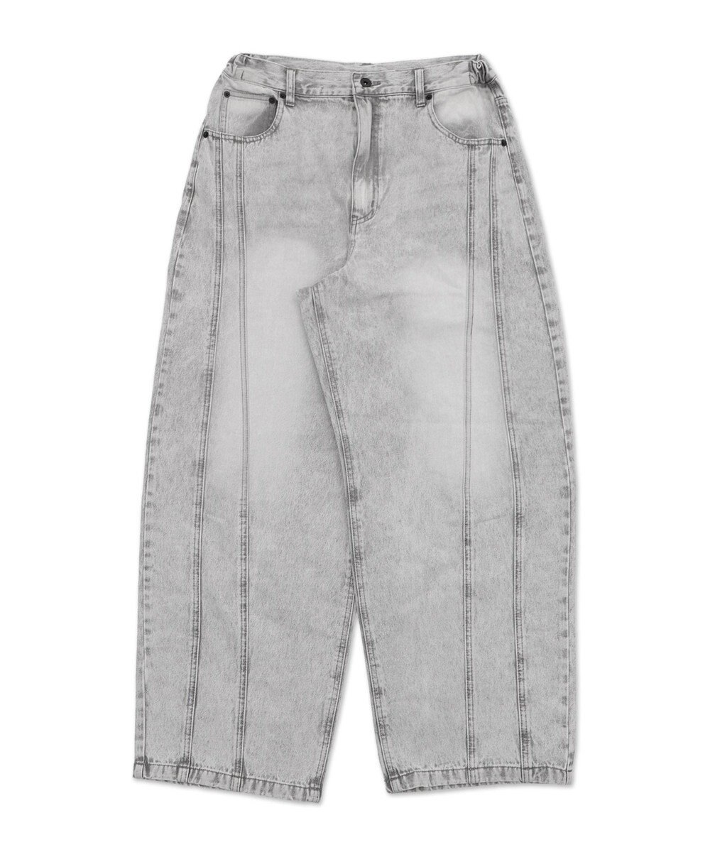 WEGO 【SMLサイズ展開】イージー3Dバレルレッグデニムパンツ 