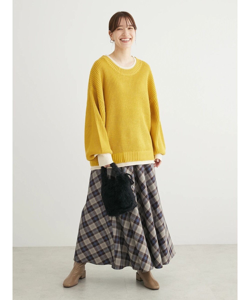 Green Parks ・Ｐｅｔｉｔ　Ｆｌｅｕｒ　レイヤード風ハイショクニット 