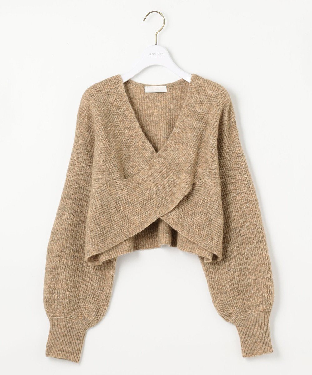 ANY SIS 【洗える】クロスレイヤードニット ワンピース 