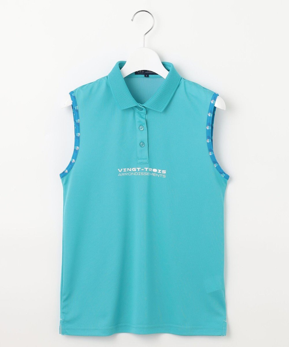 23区GOLF 【WOMEN】【接触冷感・UVケア・吸水速乾】ノースリーブ ポロシャツ 