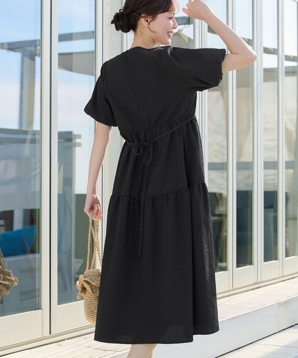 Tiaclasse リップルティアードワンピース 