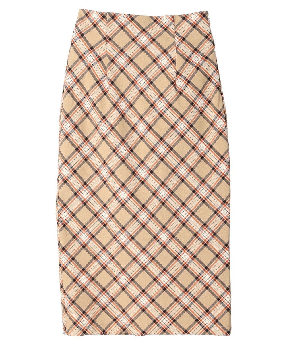 earth music&ecology チェック柄ナロースカート 