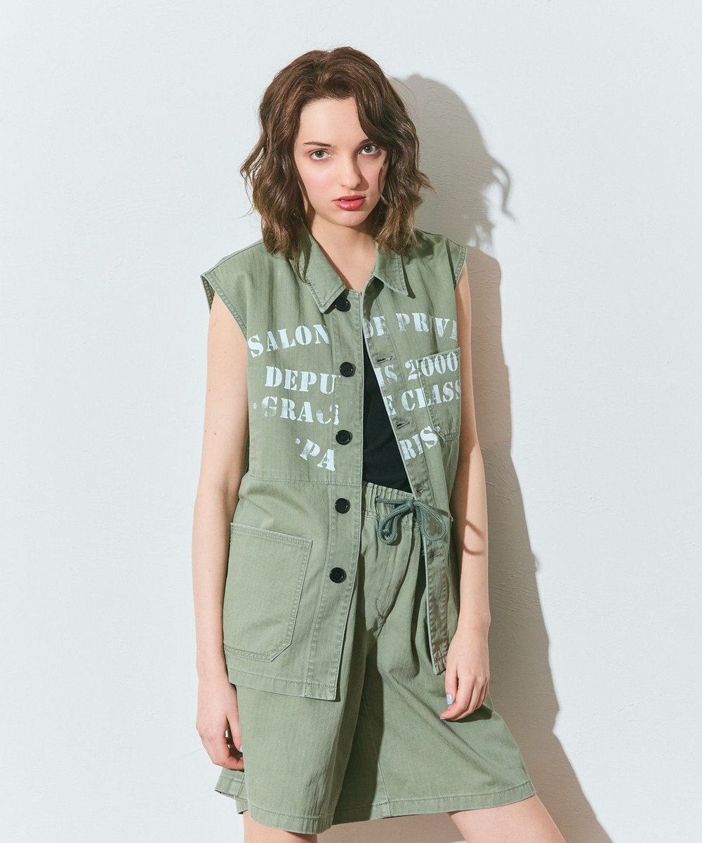 GRACE CONTINENTAL ヘリンボーンツイルジレ 