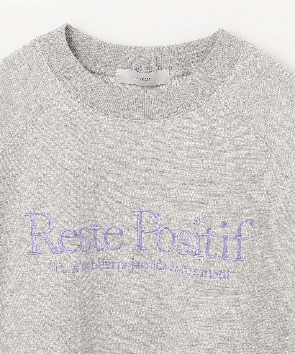 ANY L 【洗濯機可】刺繍ロゴミニ裏毛スウェット 