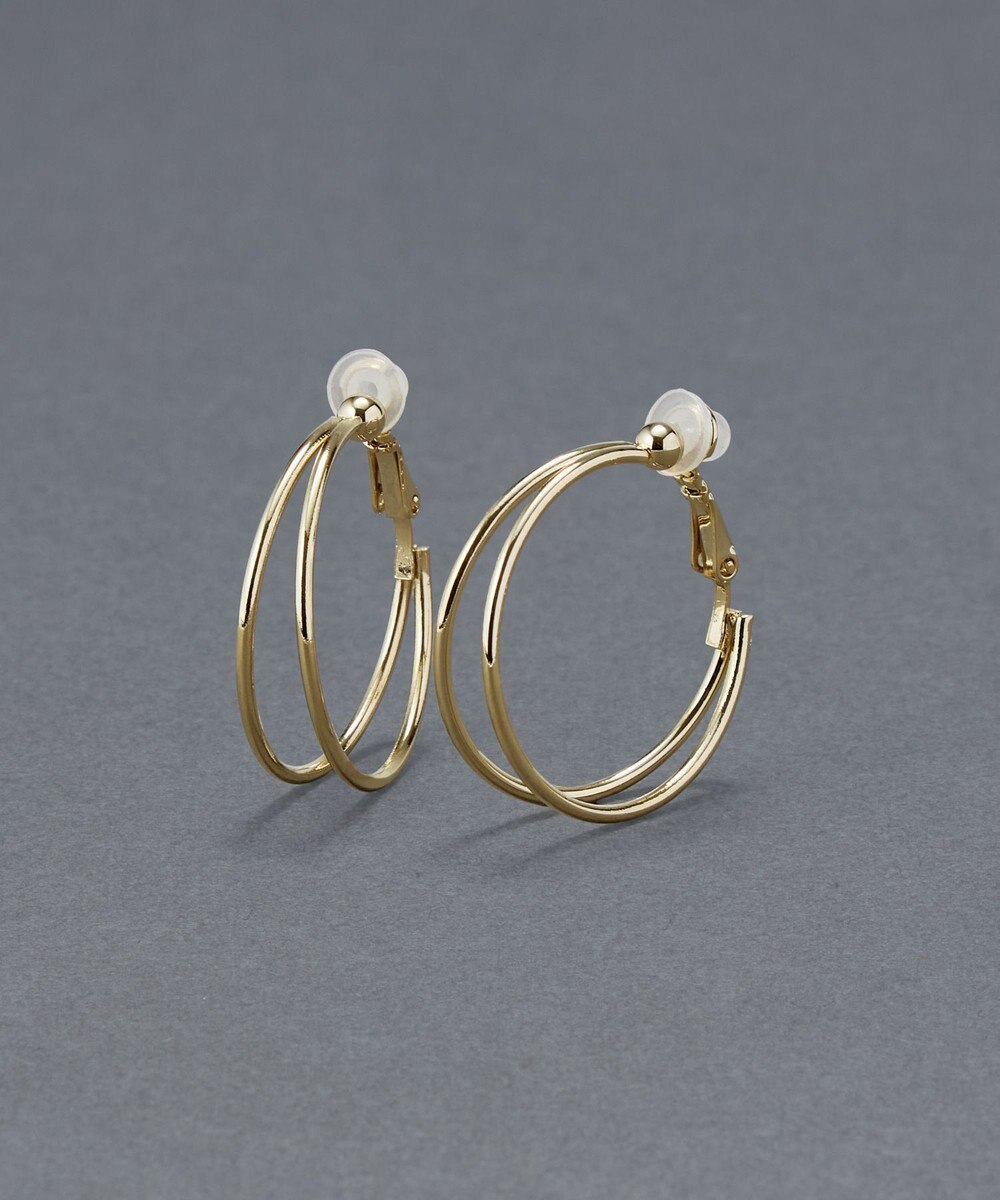 Phoebe ≪雑誌掲載≫ダブルラインフープイヤリング 