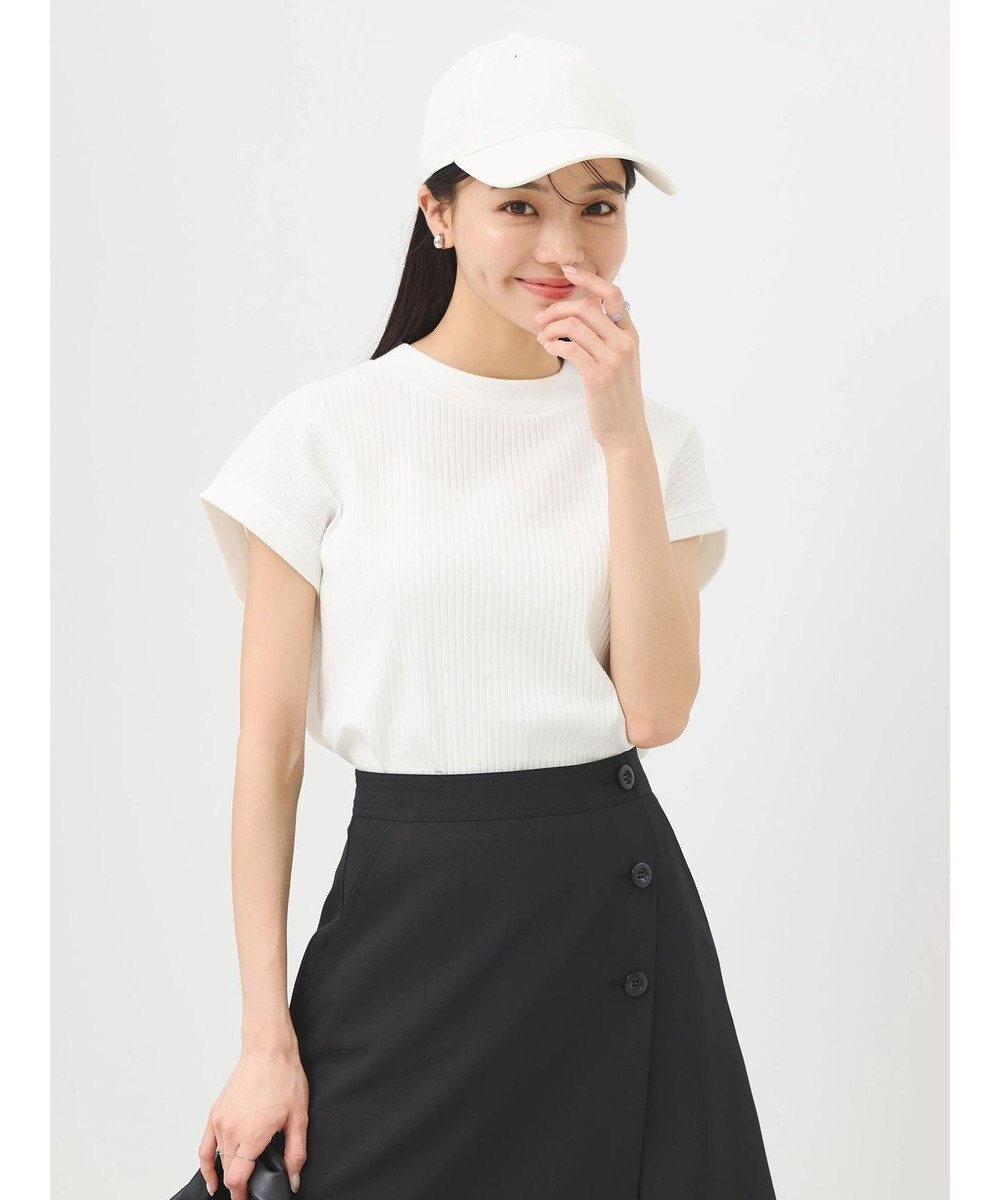 earth music&ecology フレンチスリーブリブプルオーバー 