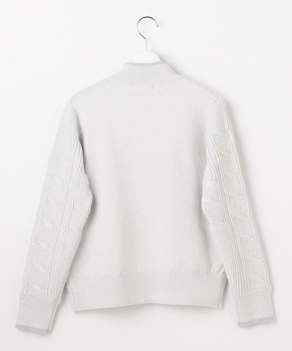 23区GOLF 【WOMEN】ラメケーブルジップアップカーディガン　防風裏地付き 