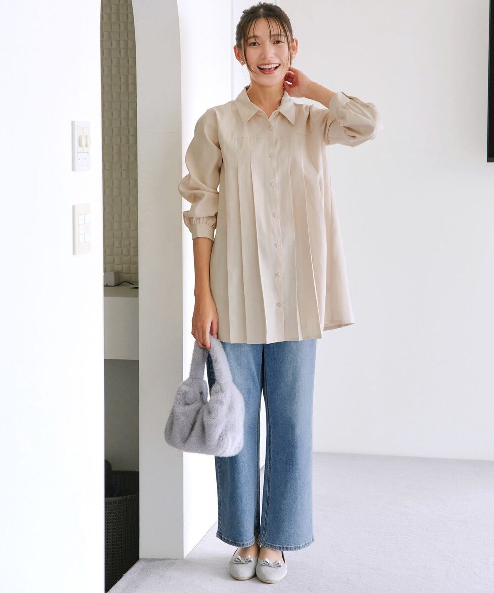 Tiaclasse 【安田美沙子さん着用/小倉優子さん着用・洗える/撥水】プチリボンニットフラットパンプス 