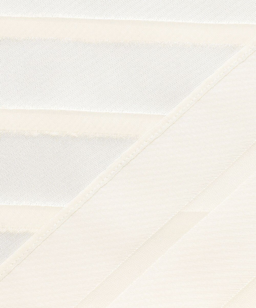 BEIGE， HAUYNITE / ボーダーシアー ボートネックブラウス 