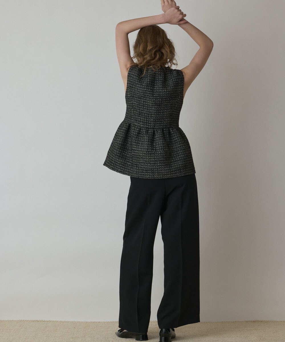 GRACE CONTINENTAL ツイードペプラムベスト 