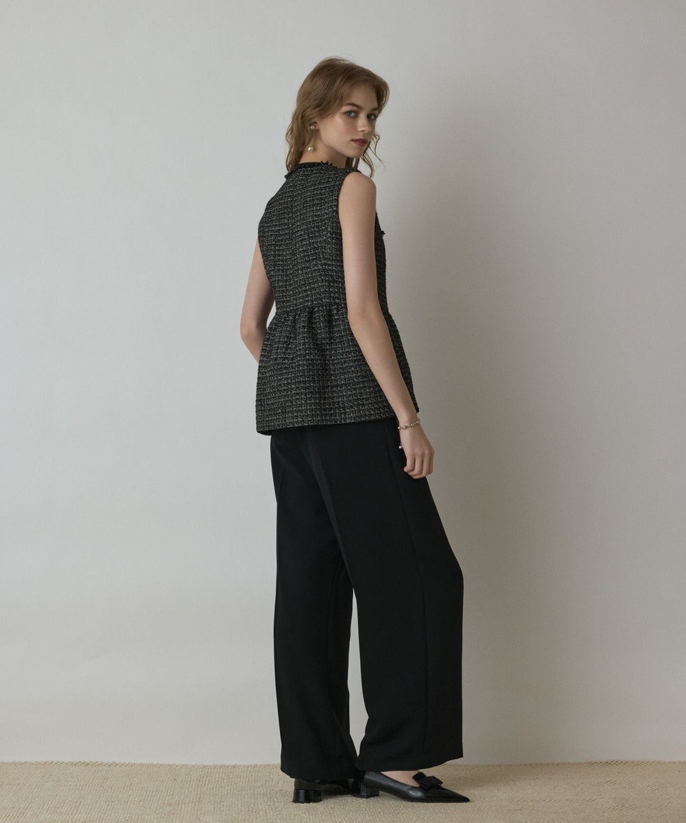 GRACE CONTINENTAL ツイードペプラムベスト 
