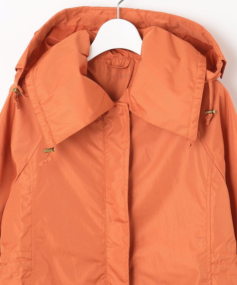 MOONBAT 【ロング丈】LIGNAGGIO ギャザーロングレインコート 