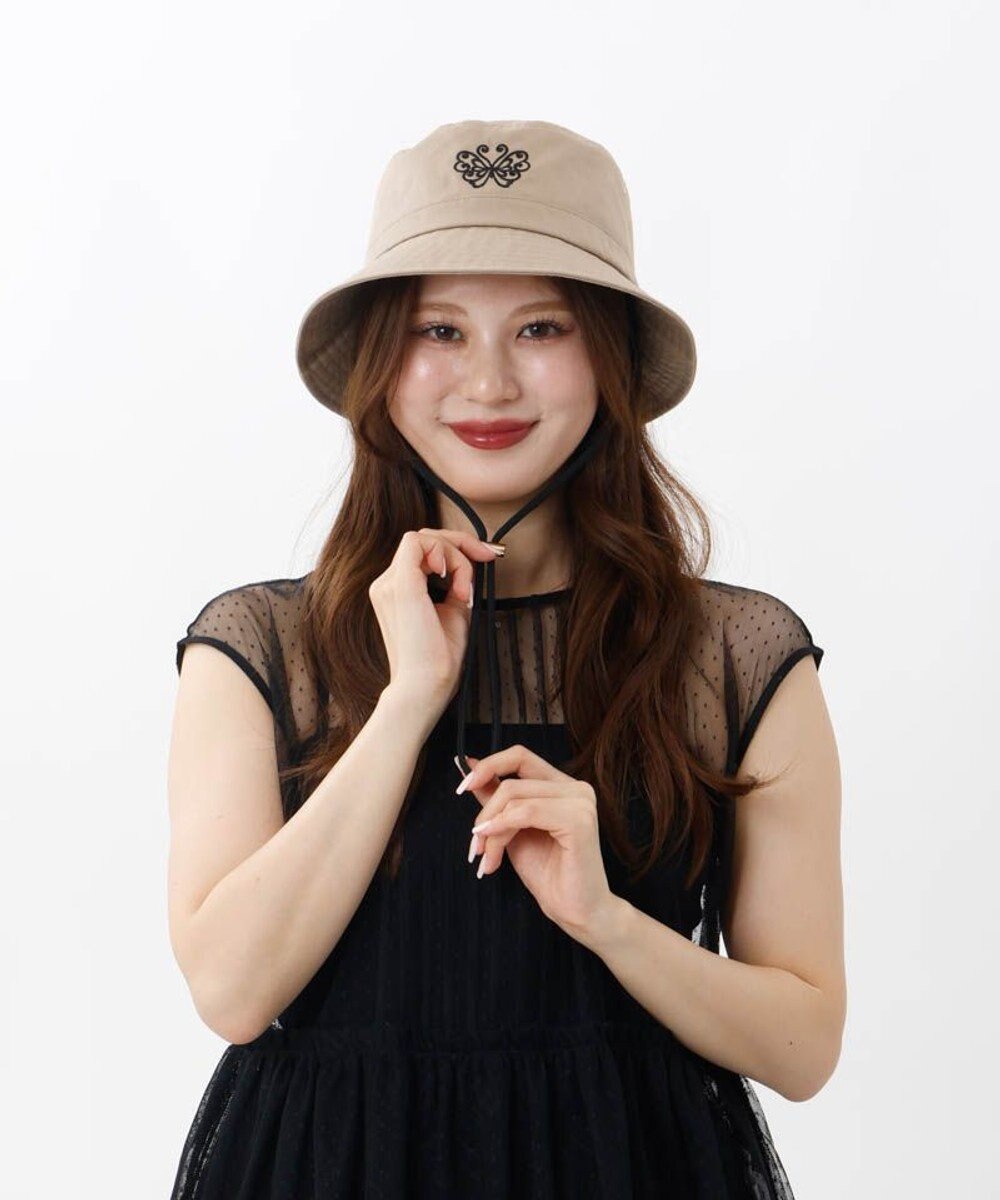AURORA 【 ANNA SUI（アナ スイ）】バタフライ刺しゅうクロッシェハット 