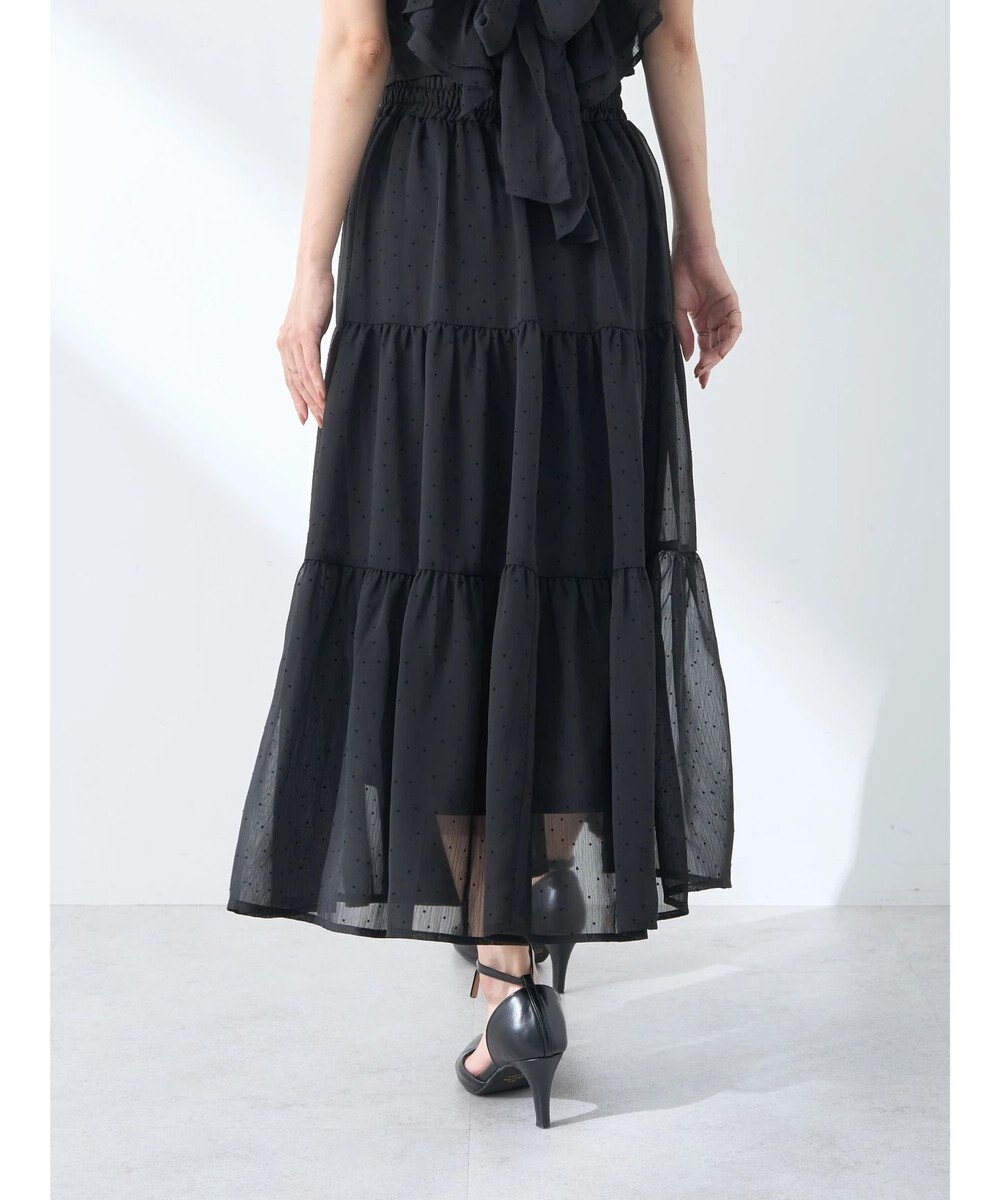 earth music&ecology フロッキードットシアーティアードスカート 