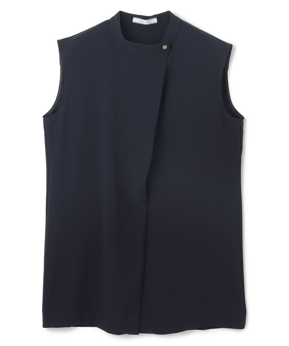 BEIGE， 【洗える】FLEUR / フロントボタンノースリーブブラウス 