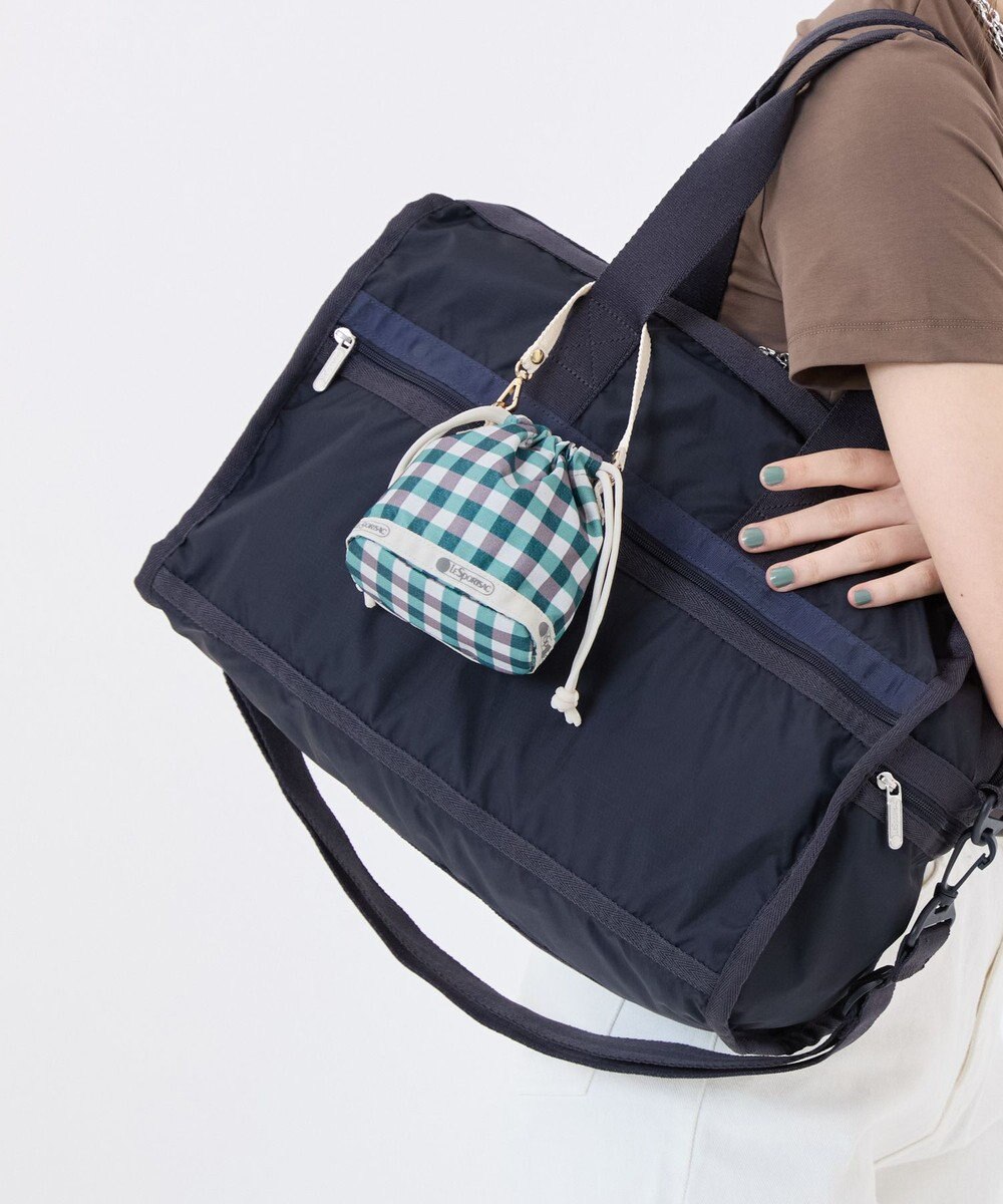 LeSportsac DRAWSTRING BUCKET CHARM/フォレストギンガム 