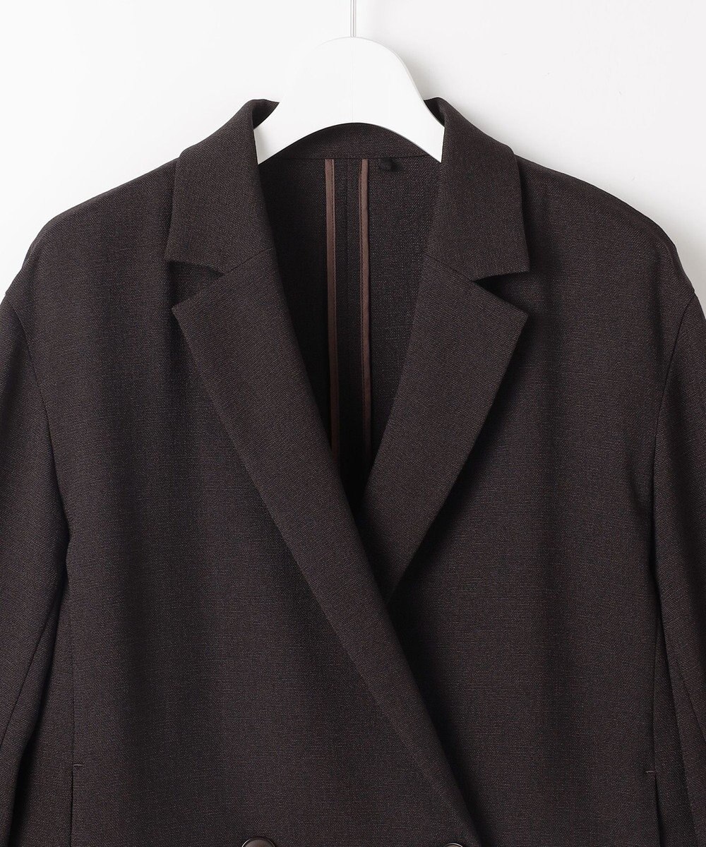 自由区 S 【セットアップ対応】リネンライクシンセティックショート ジャケット 