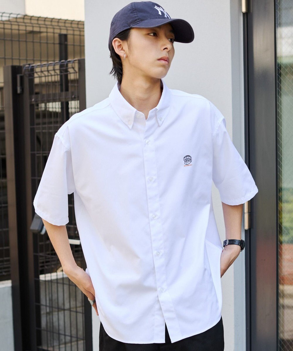 WEGO 【ユニセックス着用ITEM/MLサイズ展開】オックスフォードワンポイントシャツ（SS） 