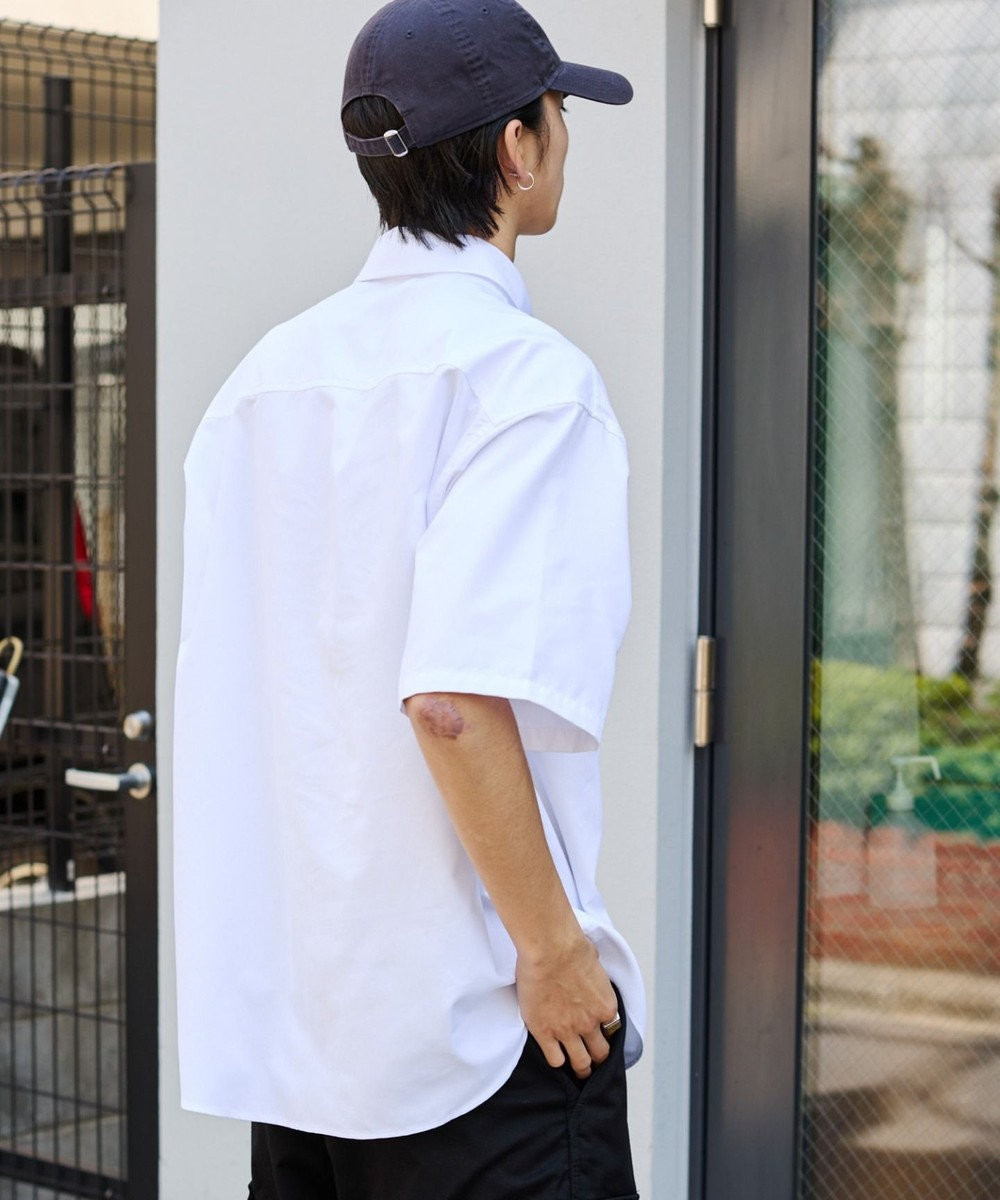 WEGO 【ユニセックス着用ITEM/MLサイズ展開】オックスフォードワンポイントシャツ（SS） 