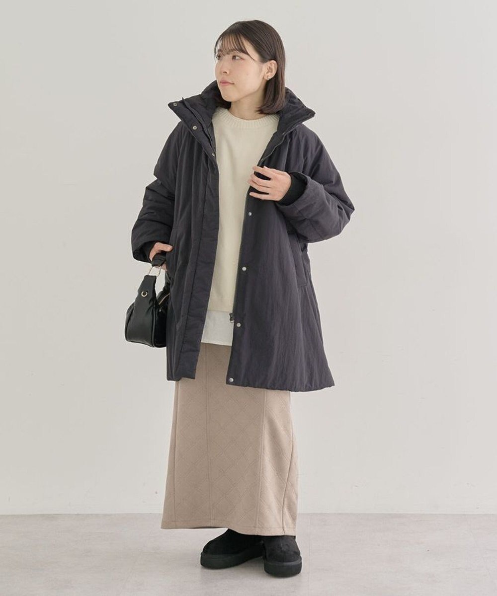 Green Parks フリース袖リブドッキングプルオーバー 