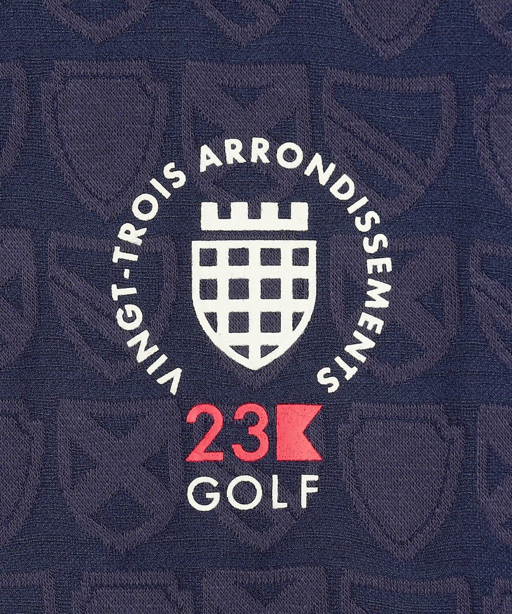 23区GOLF 【WOMEN】ハーフジッププルオーバー 着回しやすく長く愛用できる 総柄ながらもシック 