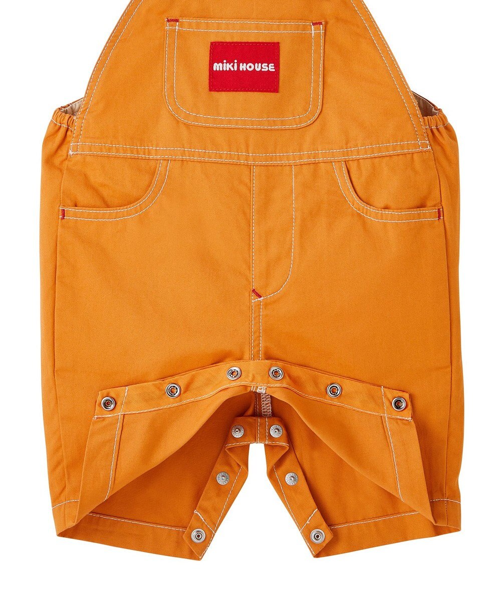 MIKI HOUSE HOT BISCUITS 【ミキハウス】【70-100cm】６分丈オーバーオール 