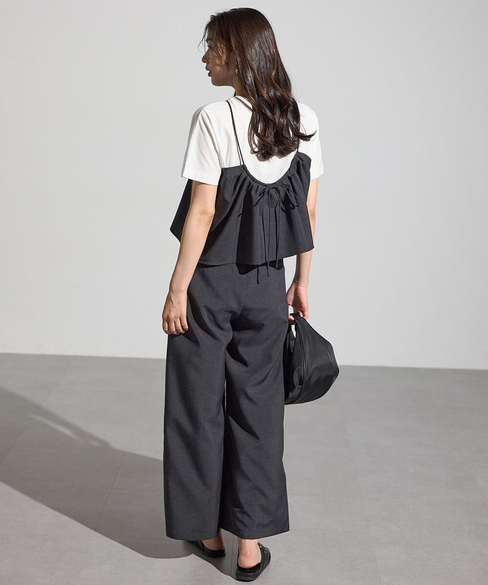 ANY 【2SET/洗濯機可】テックリネンキャミソール×パンツセットアップ 