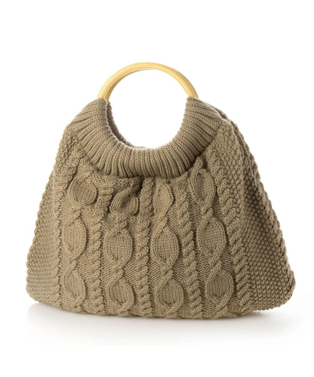 UNBILLION cachecache アラン編みリングハンドルトートバッグ 