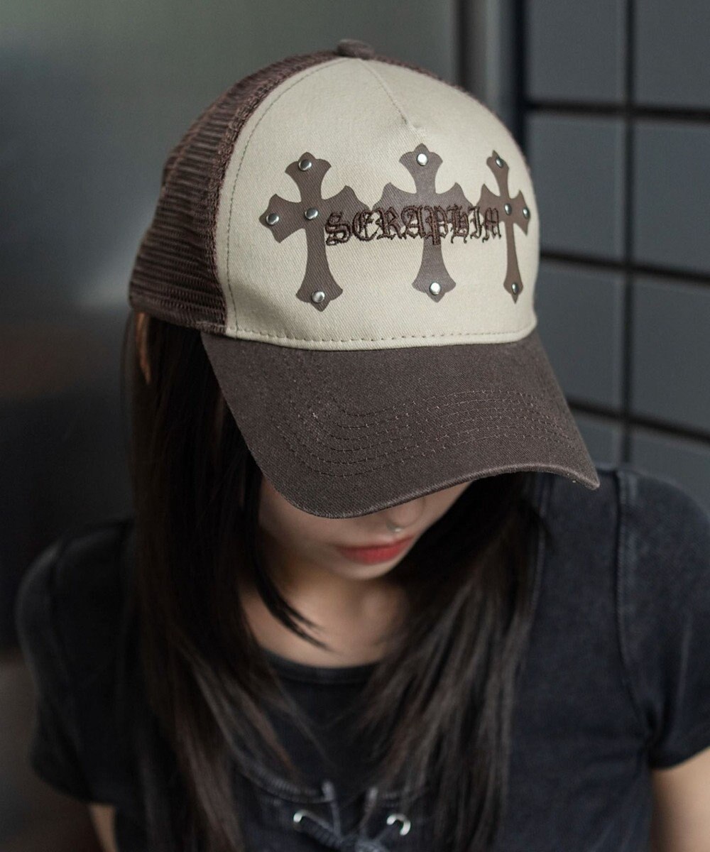 WEGO クロススタッズメッシュキャップ 