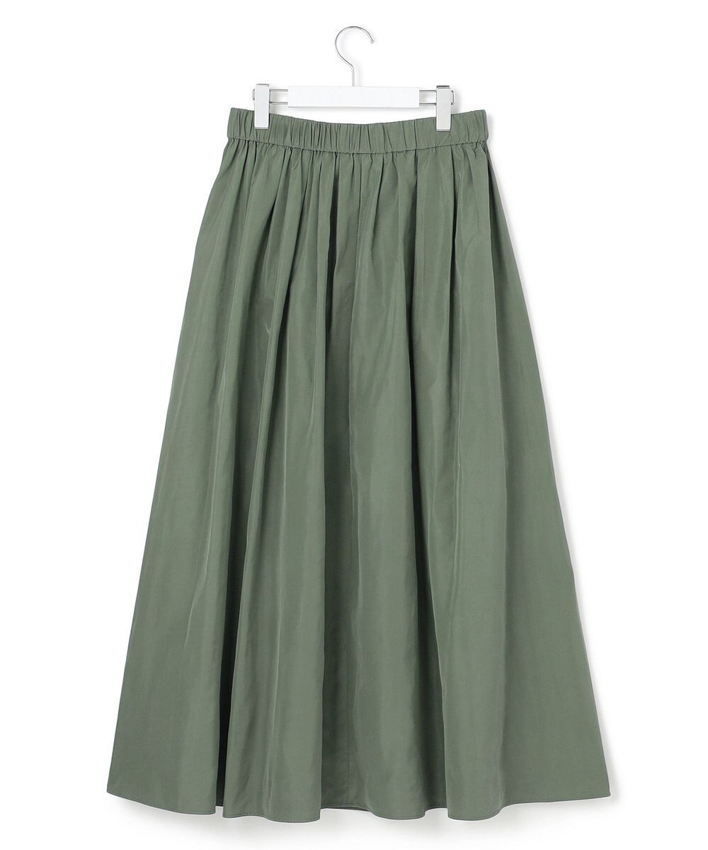 ICB L エステルメモリータフタ ピンタックスカート 