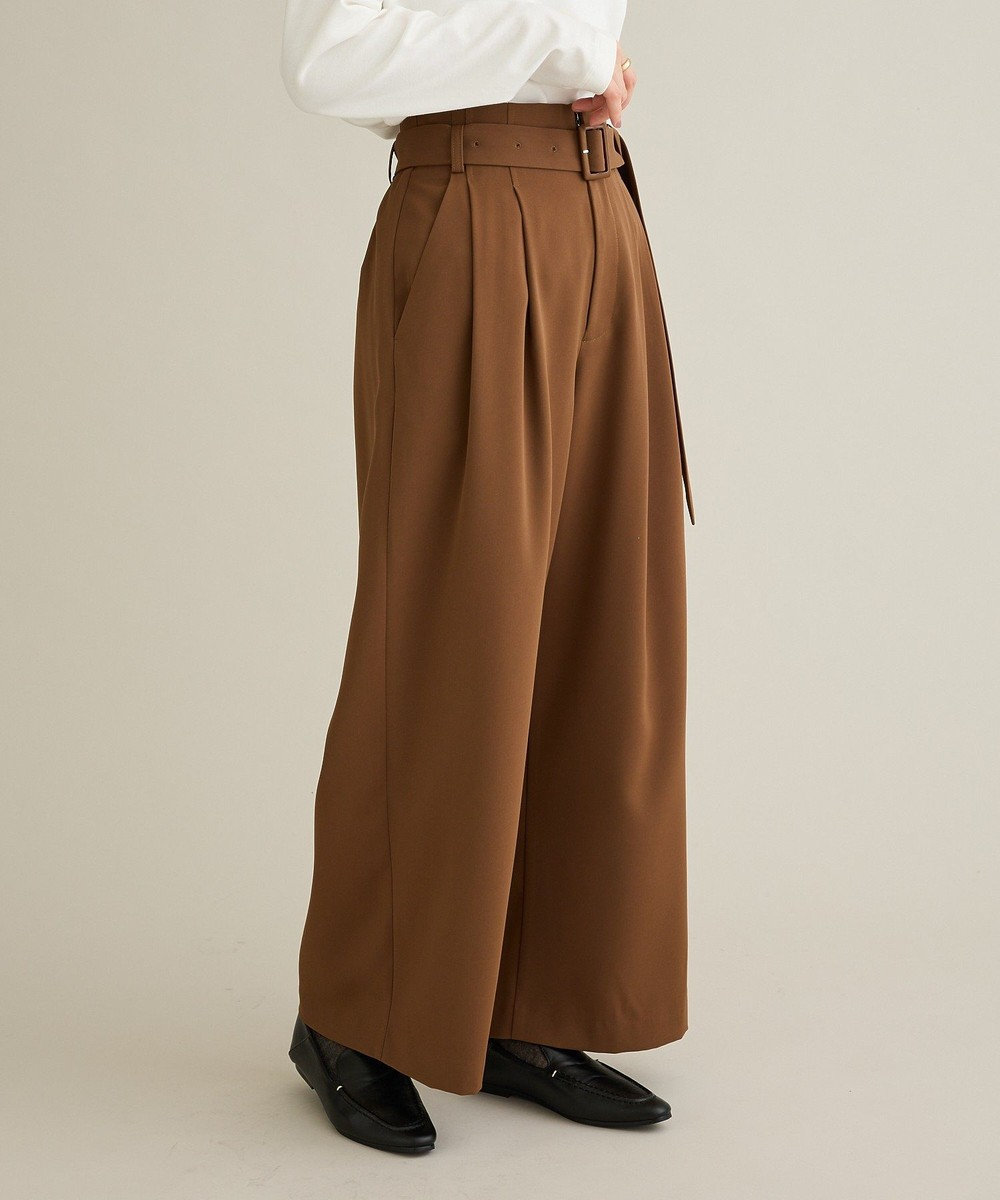 CRAFT STANDARD BOUTIQUE ハイウェストベルトワイドパンツ 