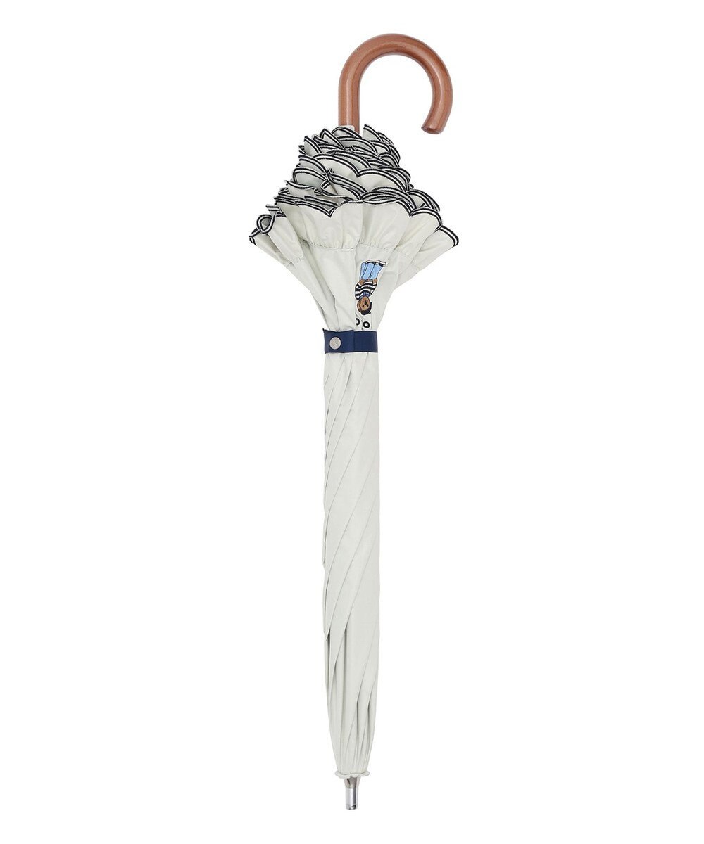 MOONBAT POLO RALPH LAUREN【WEB限定】晴雨兼用日傘 長傘 ワンポイントベア刺繍 フリル 一級遮光 遮熱 UV 