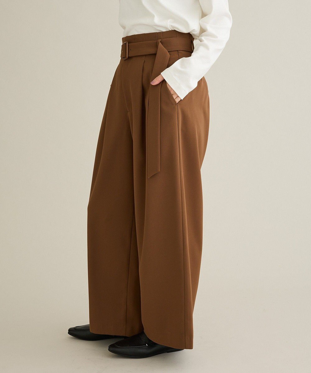 CRAFT STANDARD BOUTIQUE ハイウェストベルトワイドパンツ 