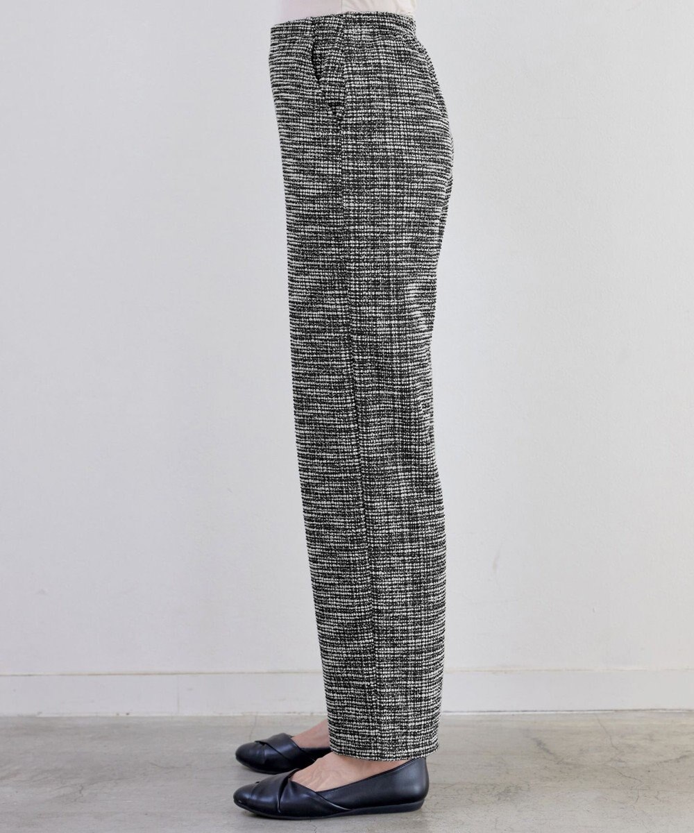 Tiaclasse ラメツイードワイドストレートパンツ 