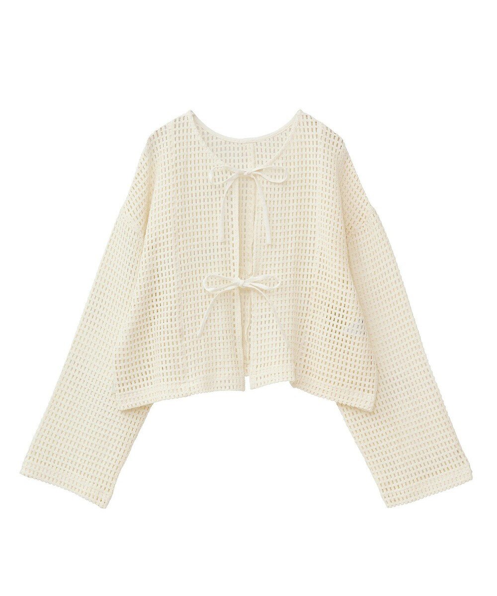 Green Parks Ｉ　前後２ｗａｙ　メッシュショート丈カーディガン 