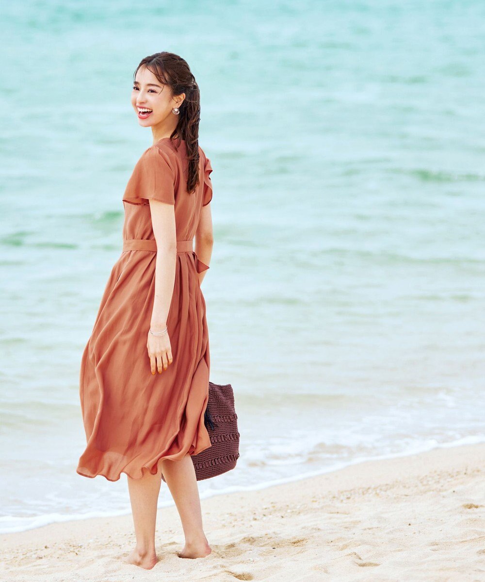 Tiaclasse 【洗える】大人上品なシアータックワンピース 