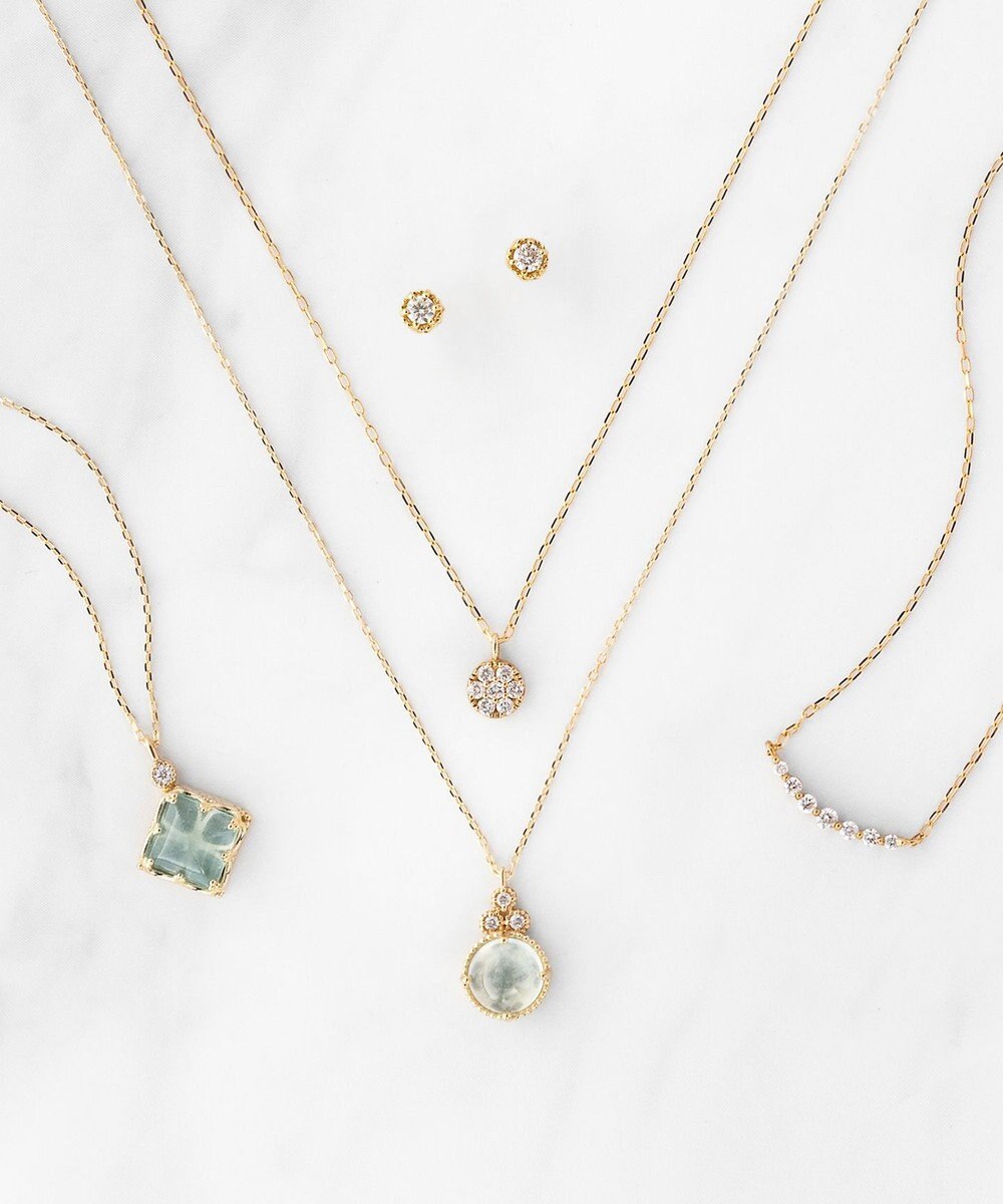 TOCCA 【WEB限定】FRILL DIAMOND NECKLACE K10 ダイヤモンド ネックレス 