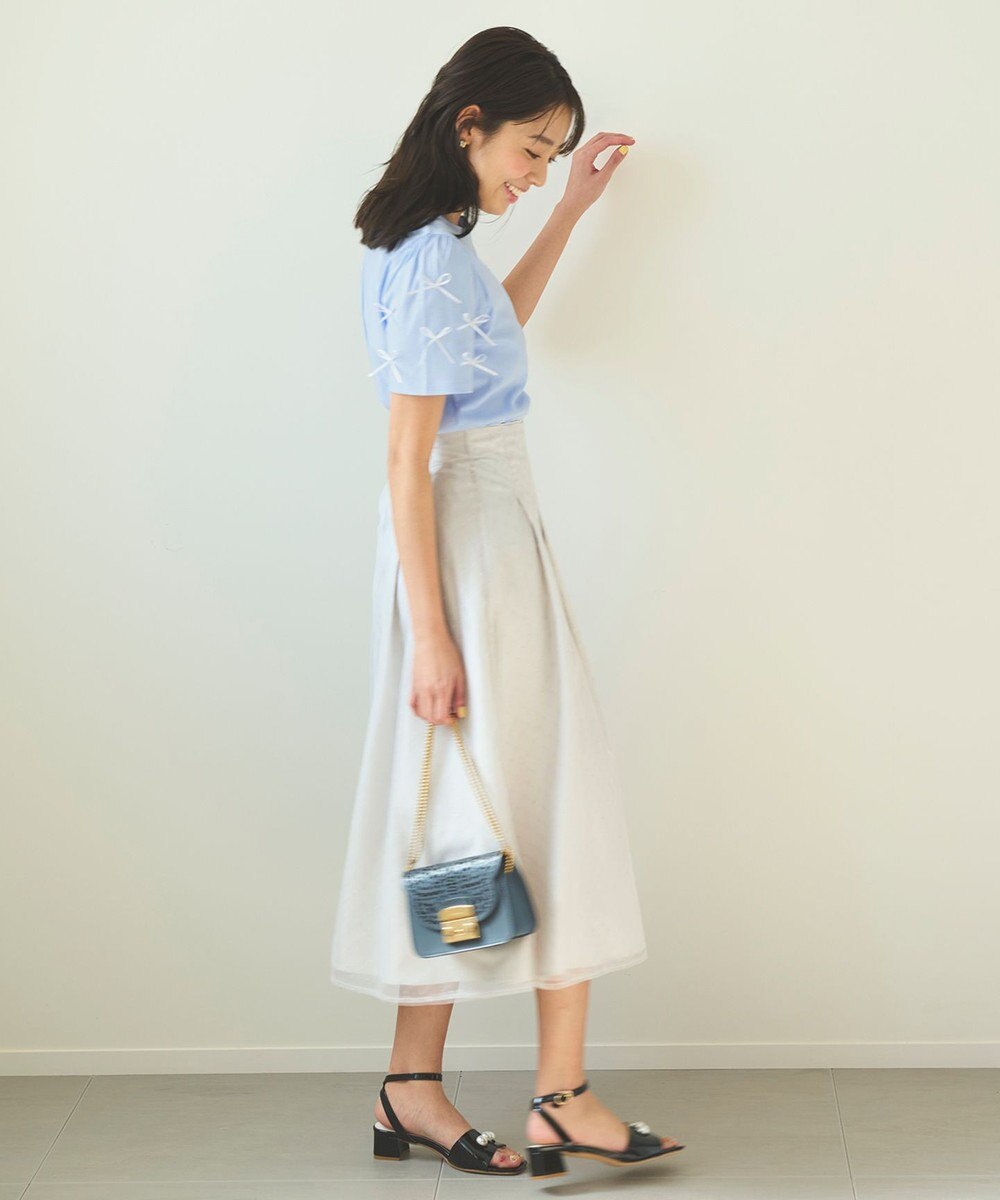 Feroux 【UVケア】ランダムリボンスリーブ Tシャツ 