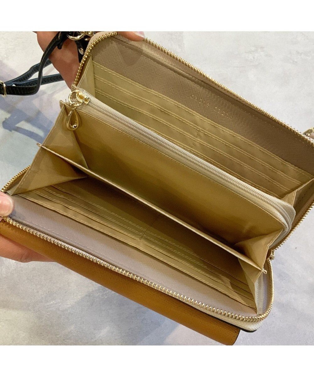 UNBILLION カシュカシュ cachecache / WEB限定カラーコンビウォレットショルダーバッグ 