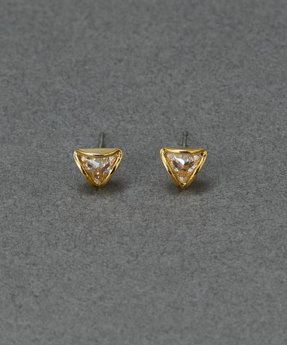 Phoebe 〈金属アレルギー対応〉モダントライアングルピアス　ゴールド/ニッケルフリー 
