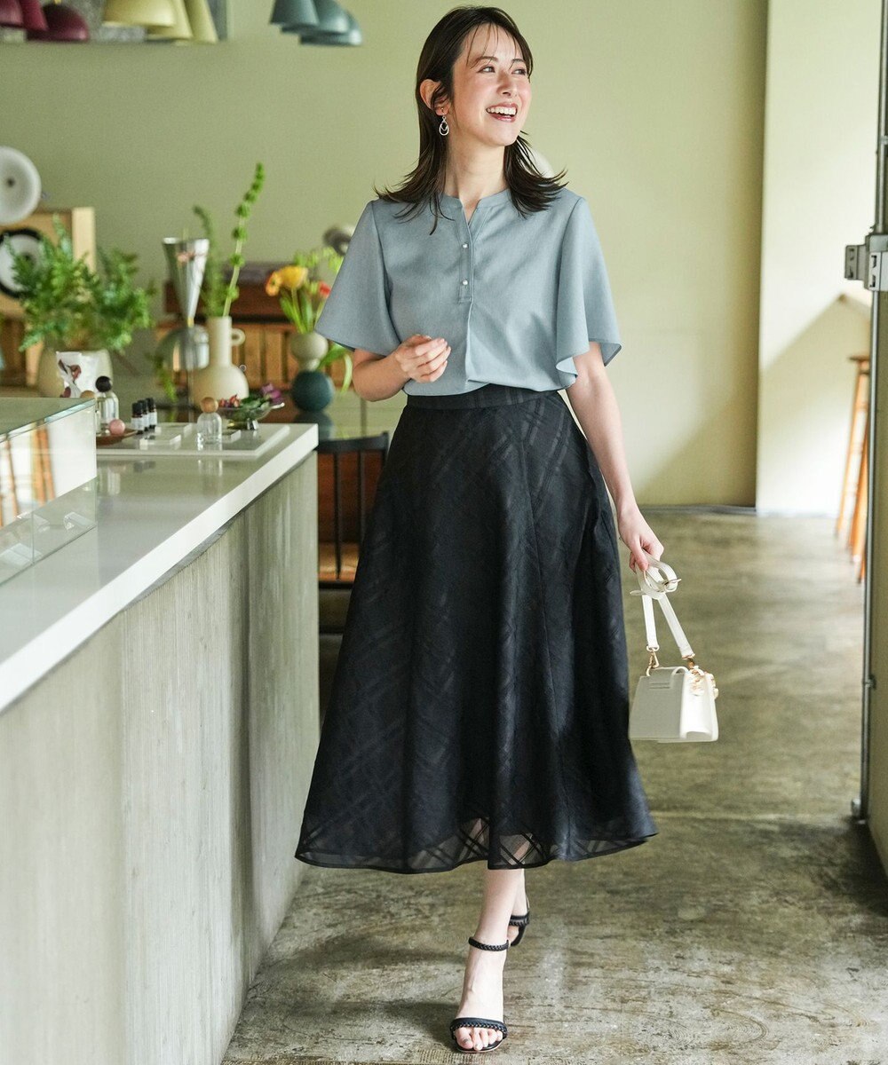 ANY SIS シアーチェック スカート 