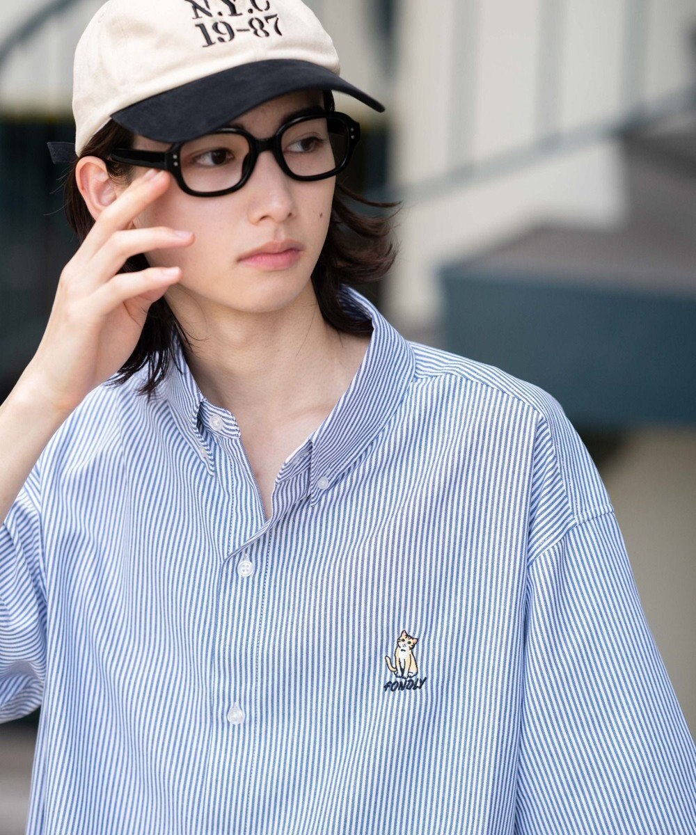 WEGO 【ユニセックス着用ITEM/MLサイズ展開】オックスフォードワンポイントシャツ（SS） 