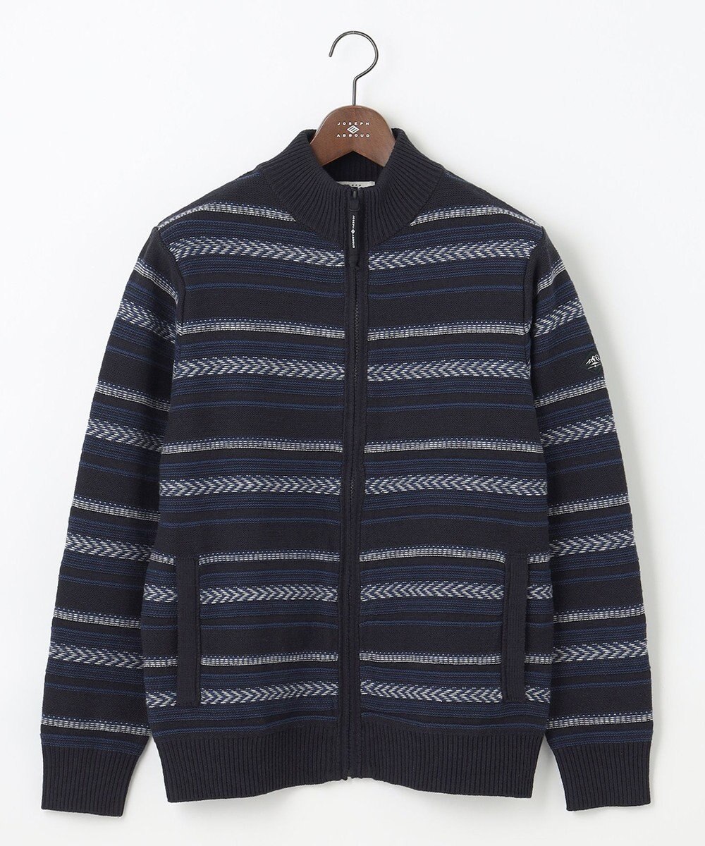 JOSEPH ABBOUD MOUNTAIN 【UNISEX】ジャガード柄 ZIPニット アウター 