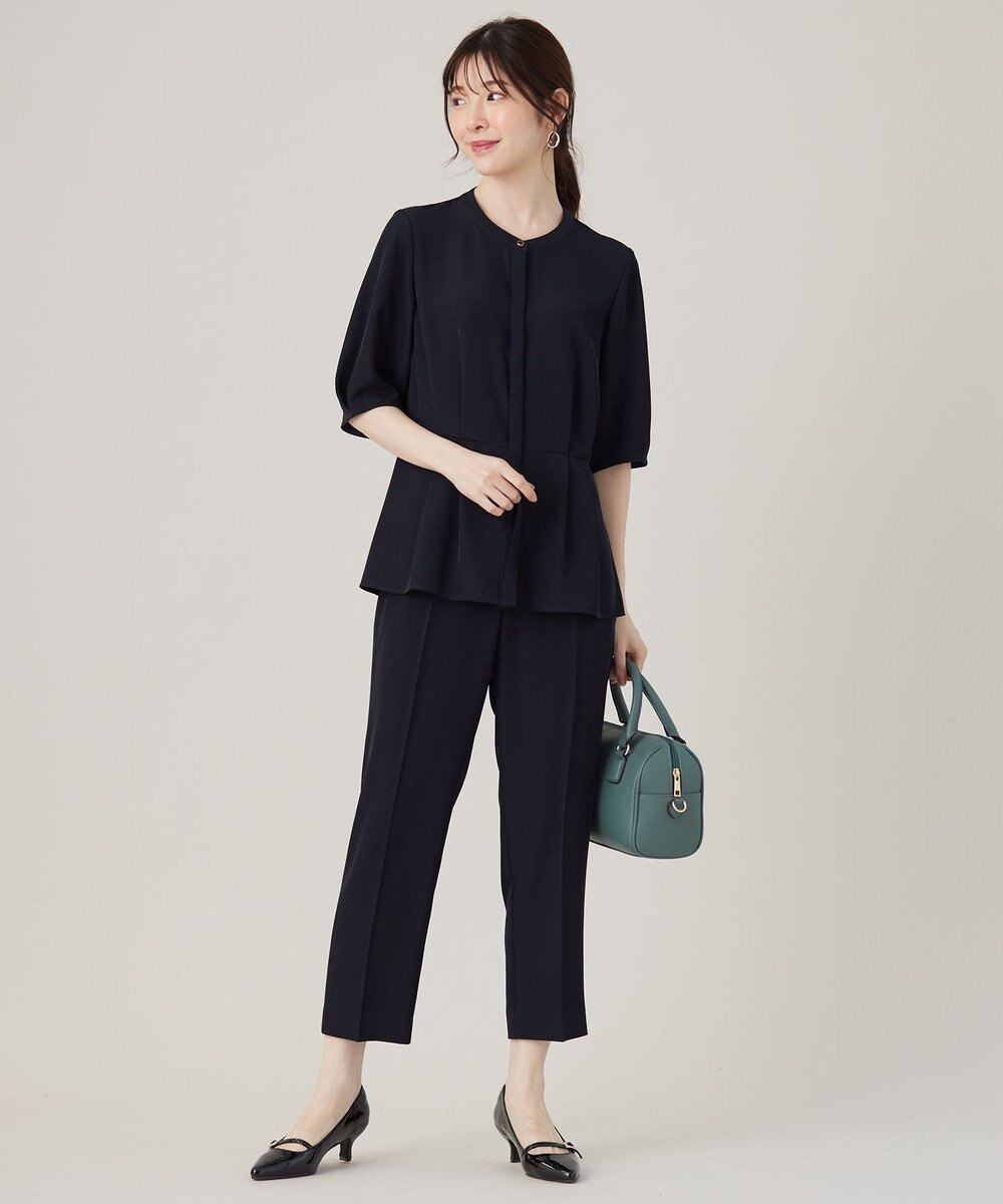 ANY SIS 【接触冷感・UVカット・速乾】コンフォートビューティサテン ブラウス 